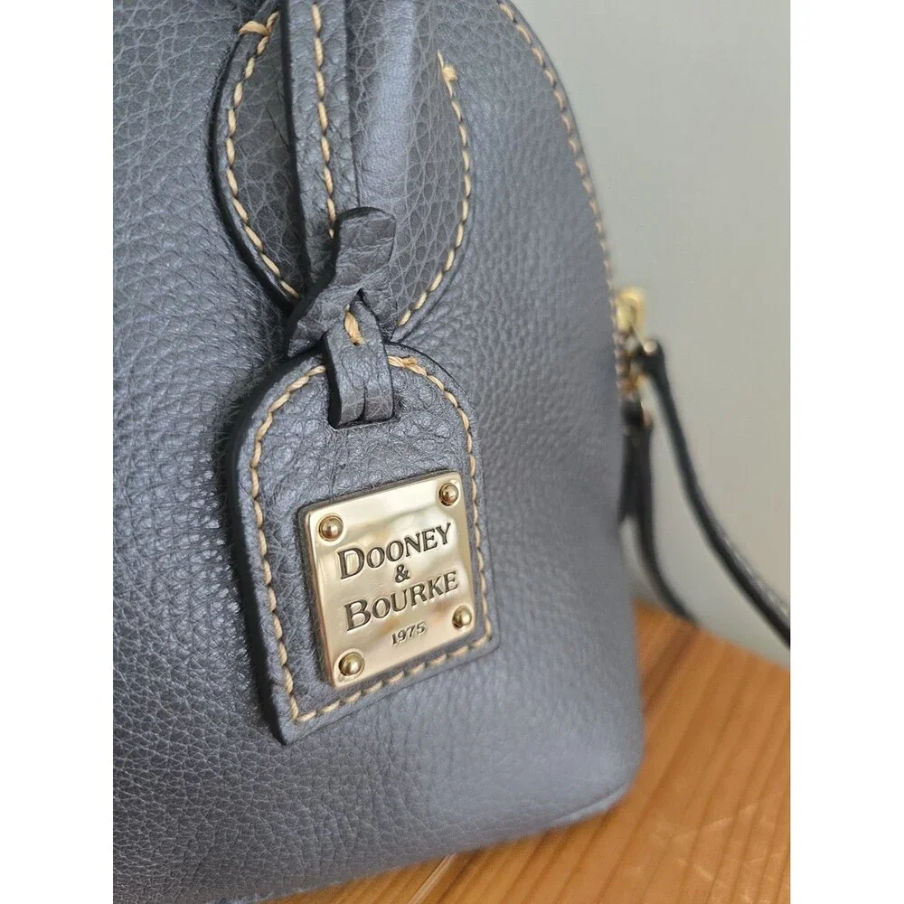 Dooney & Bourke Baby Domed Satchel  Handbag Gray Leather